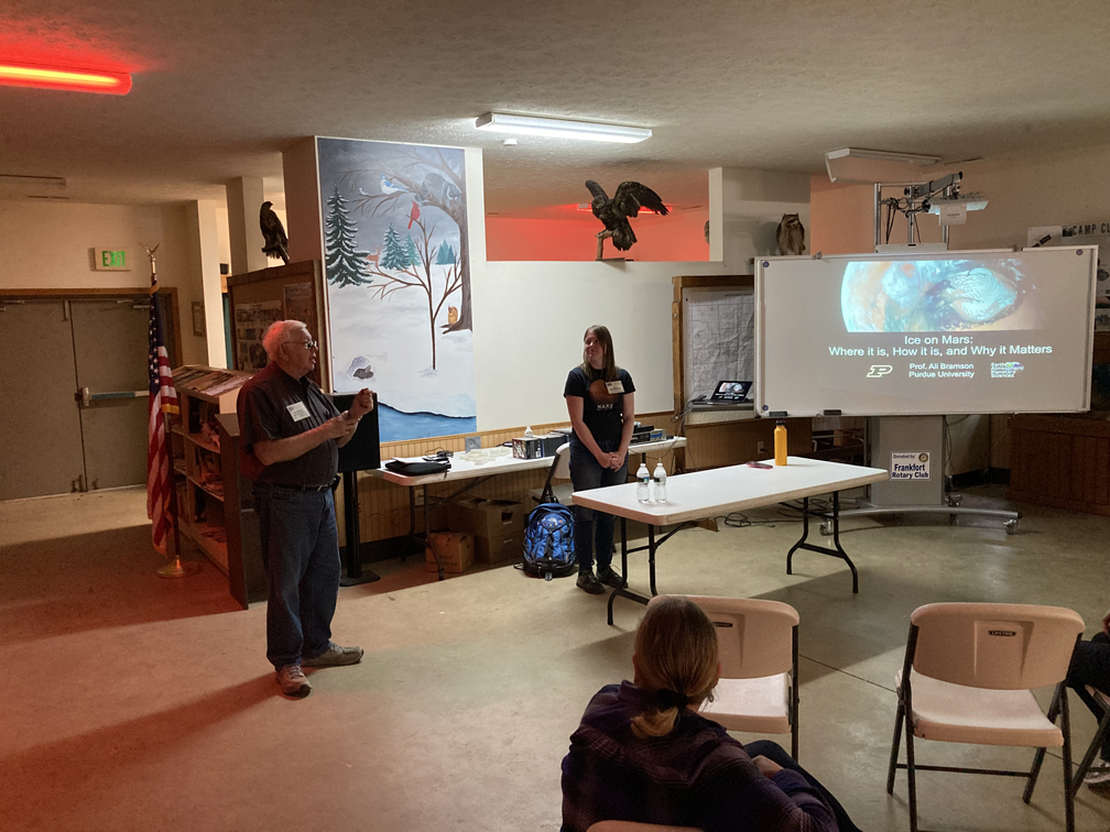 Dr. Bramson presenting her research on water on Mars.